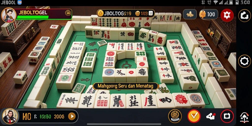 Tampilan menarik dari gameplay JEBOLTOGEL yang menampilkan Mahjong.