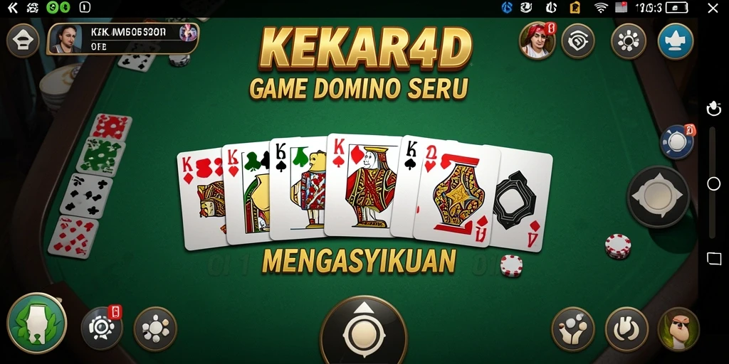 Tampilan gameplay Domino yang seru dan interaktif.