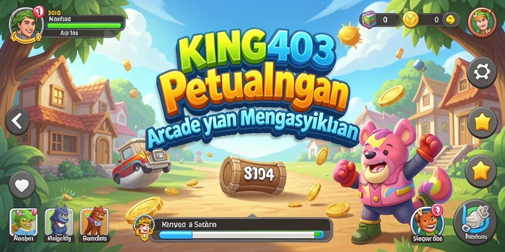 Screenshot utama KING403 menampilkan karakter dalam aksi gameplay Arcade yang seru.