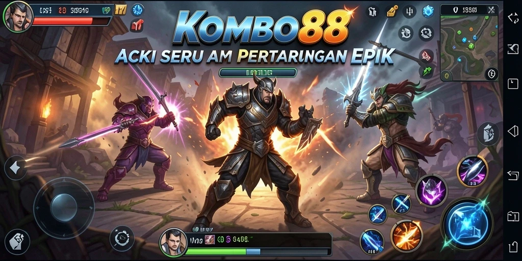 Tampilan epic dari permainan aksi KOMBO88.