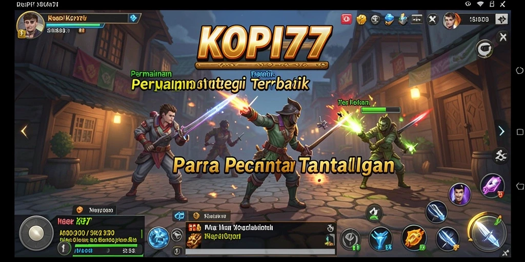Tampilan interaktif gameplay strategi KOPI77 yang menantang.